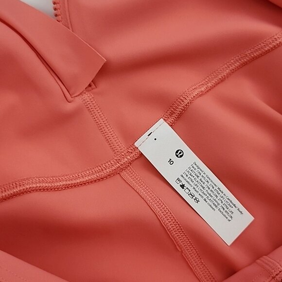 Lululemon Back-Zip High-Rise Paddle Tight 28" Raspberry Cream Size 10 - Picture 9 of 16